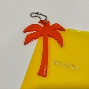 GUCCI Orange Palm Tree 2020 Resort Launch Party Key Chain Bag Charm
